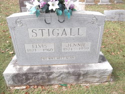 Virginia Bell “Jennie” <I>Boley</I> Stigall 