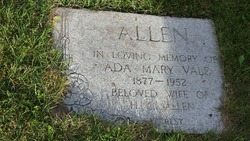 Ada Mary <I>Vale</I> Allen 