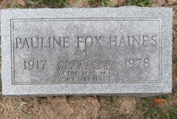 Pauline <I>Fox</I> Haines 