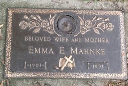 Emma E. <I>Fretter</I> Mahnke 