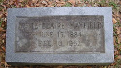 Annie Claire “Claire” <I>Pearson</I> Mayfield 