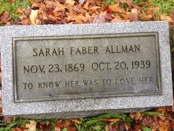 Sarah <I>Faber</I> Allman 