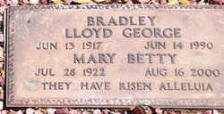 Mary Elizabeth “Betty” <I>Maston</I> Bradley 