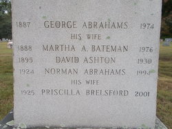 Martha A. <I>Bateman</I> Abrahams 