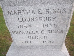 Martha <I>Riggs</I> Lounsbury 
