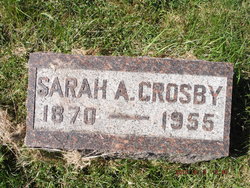 Sarah A “Sadie” <I>Boone</I> Crosby 