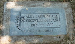 Alice Caroline <I>Duncan</I> Cogswell 
