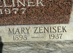 Mary C <I>Jelinek</I> Zenisek 