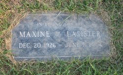 Maxine Virginia <I>Bracken</I> Lasister 