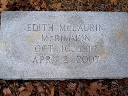 Edith <I>McLaurin</I> McRimmon 
