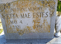 Etta Mae <I>Provance</I> Estes 
