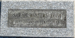 Sarah <I>Winters</I> Roth 