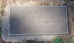 Geraldine Mildred “Gerry” <I>Puffer</I> Marshall 