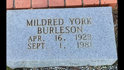 Mildred Loucille <I>York</I> Burleson 