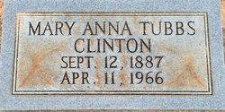 Mary Anna <I>Tubbs</I> Clinton 
