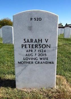Sarah Virginia “Sally” <I>Simms</I> Peterson 