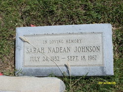 Sarah Nadean “Nadean” <I>Hamrick</I> Johnson 