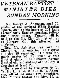 Rev George Augusta Adamson 