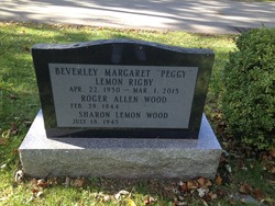 Beverley Margaret “Peggy” <I>Lemon</I> Rigby 