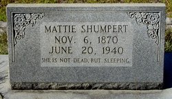 Martha Lorine “Mattie” <I>Walker</I> Shumpert 