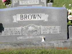 Sadie Narcissa <I>Watt</I> Brown 