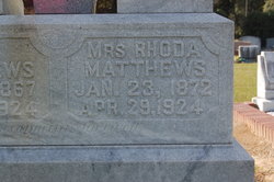 Rhoda Frances “Rhodie” <I>Durham</I> Matthews 