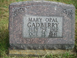Mary Opal <I>Millsap</I> Gadberry 