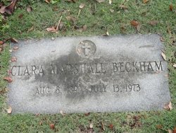 Clara Octavia <I>Marshall</I> Beckham 