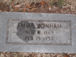Emma <I>Miller</I> Bonham 
