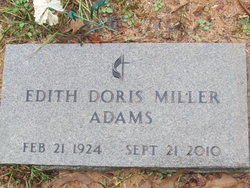 Edith Doris <I>Miller</I> Adams 