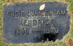 Susie <I>Cunningham</I> Kendrick 
