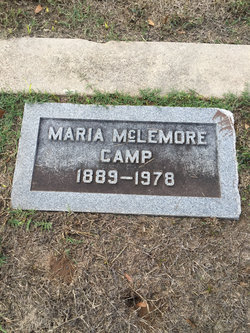 Maria <I>McLemore</I> Camp 