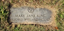 Mary Jane <I>Tedrick</I> King 