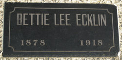 Elizabeth Lee “Bettie Lee” <I>Stanturf</I> Ecklin 