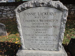 Frances Willis “Fannie” <I>Lackland</I> Washington 