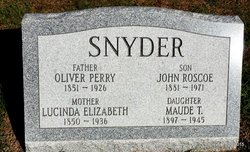 Lucinda Elizabeth “Lizzie” <I>Walter</I> Snyder 
