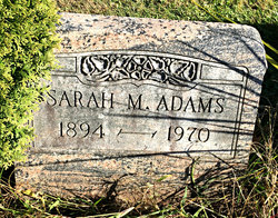 Sarah M <I>Roof</I> Adams 