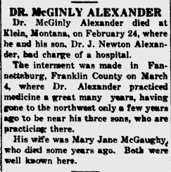 Dr McGinley Alexander 