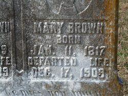 Mary <I>Haws</I> Brown 