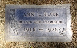Annie ( Ann) Lillian <I>Pou</I> Blake 