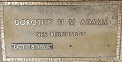 Dorothy Hazel Mary “Dottie” <I>Bernhardt</I> Adams 
