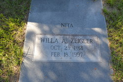 Willa Wynama “Nita” <I>Andrews-Bird</I> Zeigler 