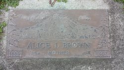 Alice I <I>Thompson</I> Brown 