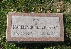 Marleta Elizabeth <I>Jones</I> Zidovsky 
