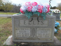 Mattie Alice <I>Lee</I> Ellis 