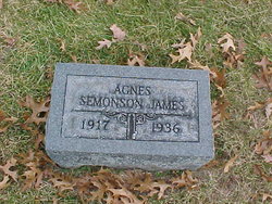 Agnes <I>Semonson</I> James 
