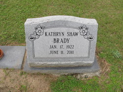 Kathryn Victoria <I>Shaw</I> Brady 