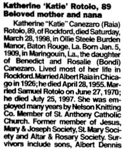 Katherine “Katie” <I>Canezaro</I> Rotolo 