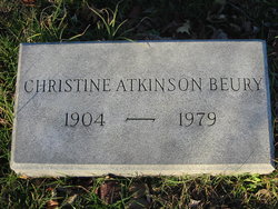 Christine <I>Atkinson</I> Beury 