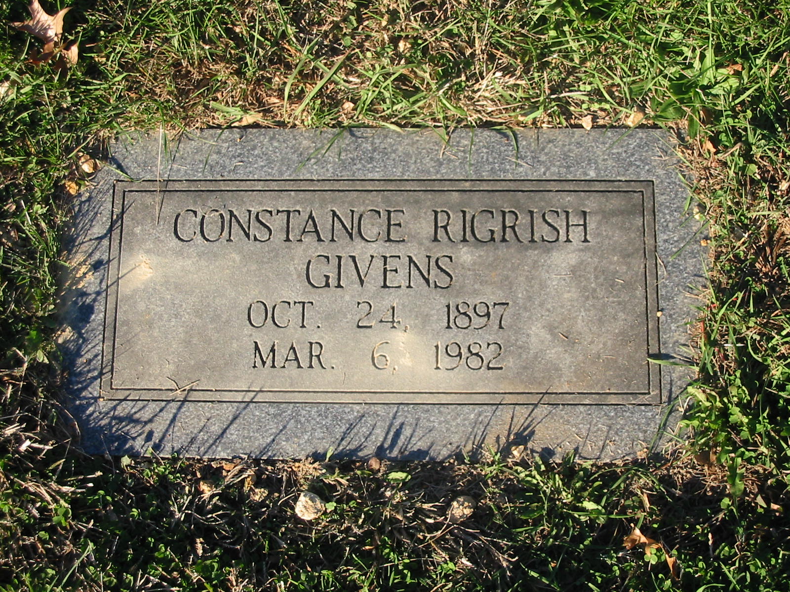 Constance Rigrish Givens (1897-1982)